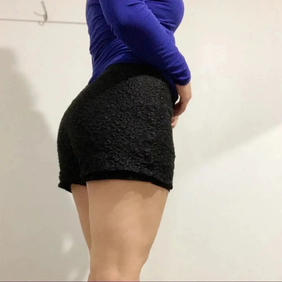 Fashion Nova Pants - Fashion Nova lace black shorts Sz s